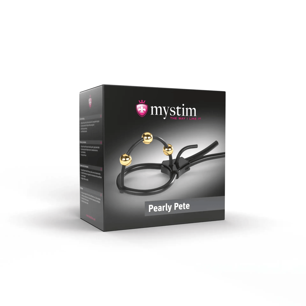 Mystim Pearly Pete - Corona Strap with golden balls Other Mystim