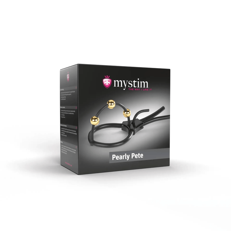 Mystim Pearly Pete - Corona Strap with golden balls Other Mystim