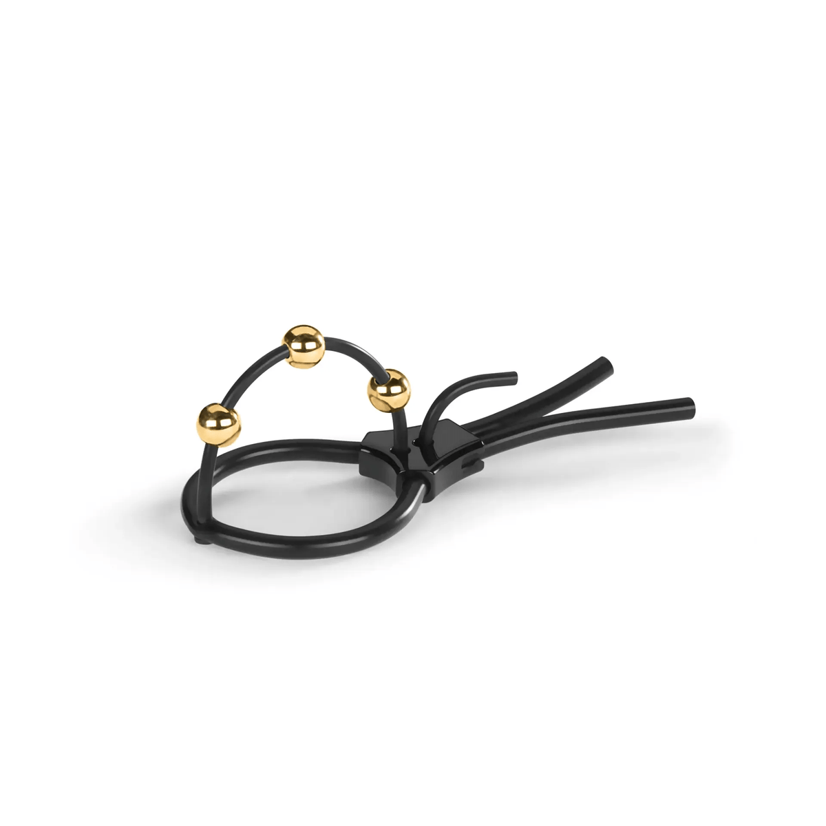 Mystim Pearly Pete - Corona Strap with golden balls Other Mystim