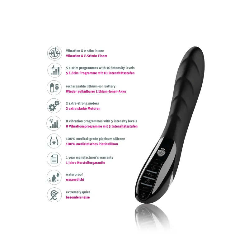 Mystim Sizzling Simon eStim Vibrator, Black Edition Other Mystim