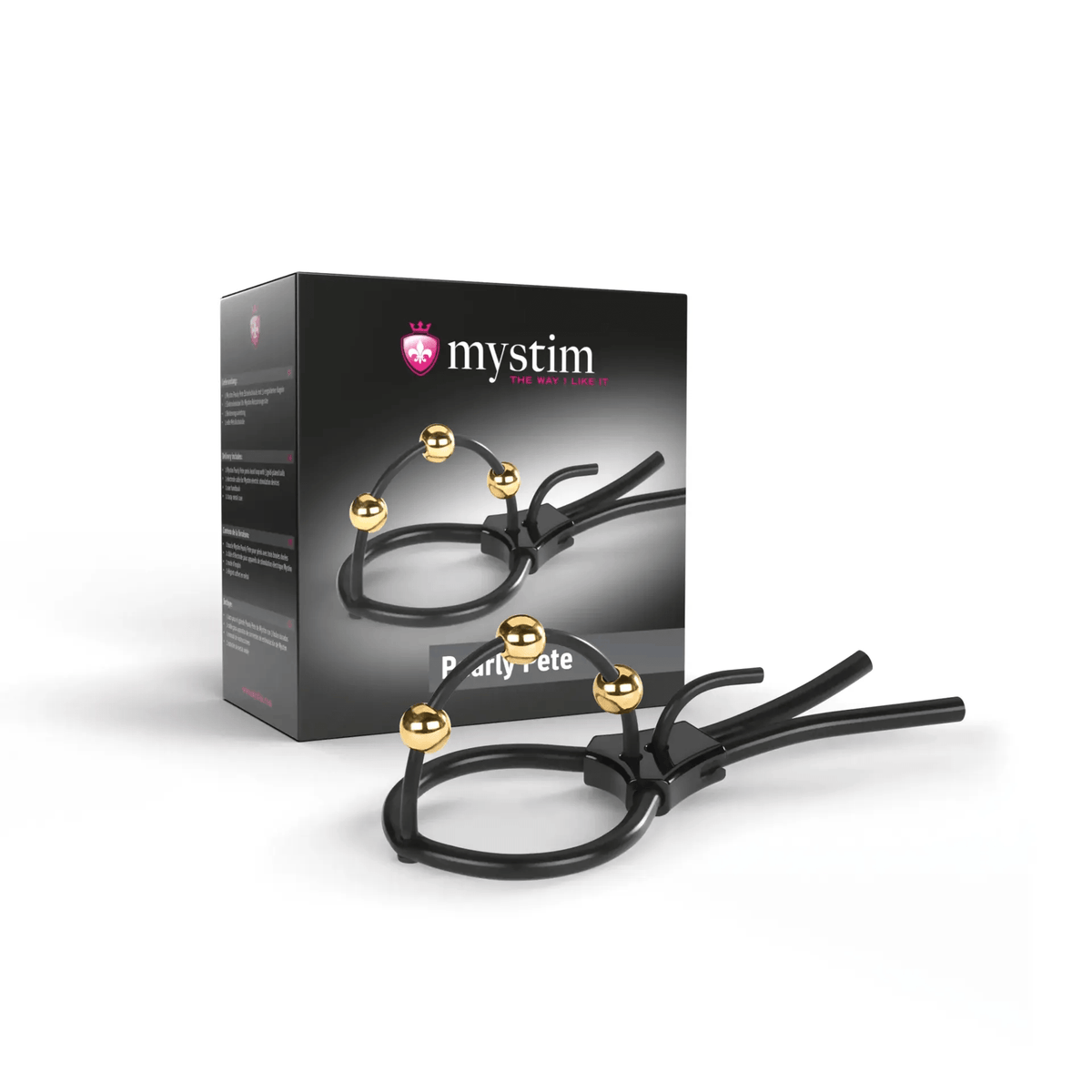 Mystim Pearly Pete - Corona Strap with golden balls Other Mystim