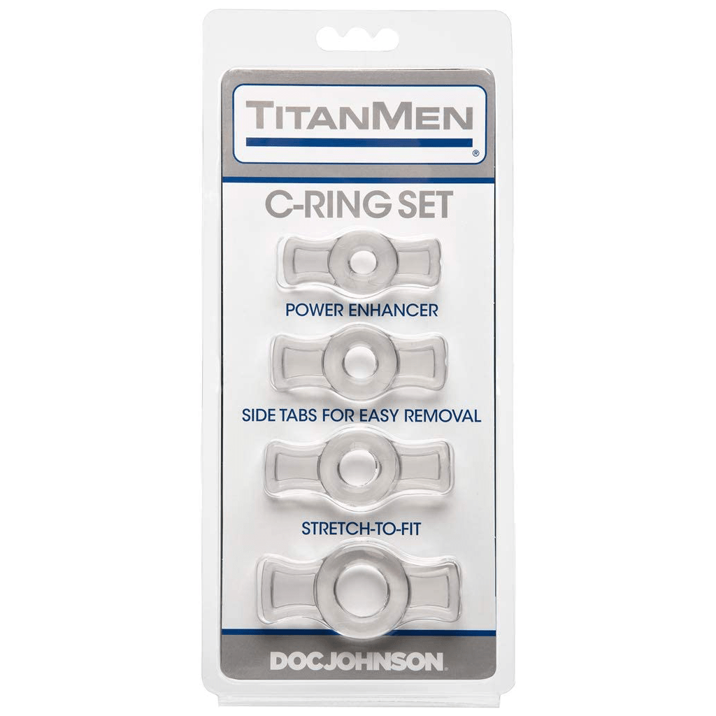 Doc Johnson TitanMen - Cock Ring Set - Clear For Him Doc Johnson   