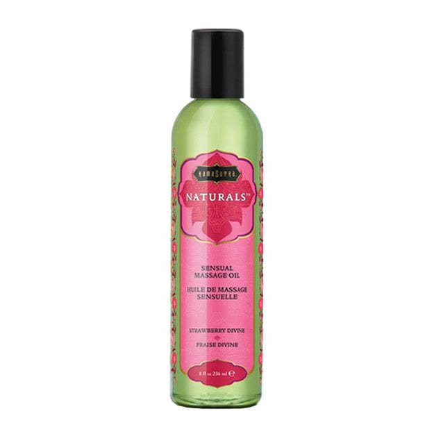 Naturals Massage Oil Strawberry Dreams (8oz) Lubes Kama Sutra   