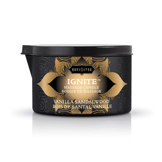 Ignite Massage Oil Candle Vanilla Sandalwood Lubes Kama Sutra   