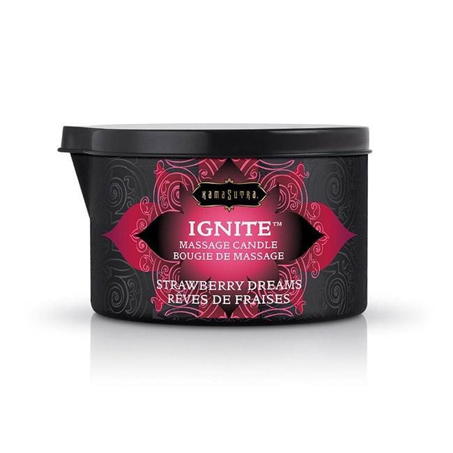 Ignite Massage Oil Candle Strawberry Dreams Lubes Kama Sutra   
