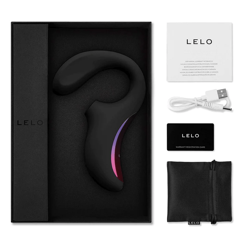 LELO ENIGMA - DUAL STIMULATION SONIC MASSAGER - BLACK Vibrators Lelo   