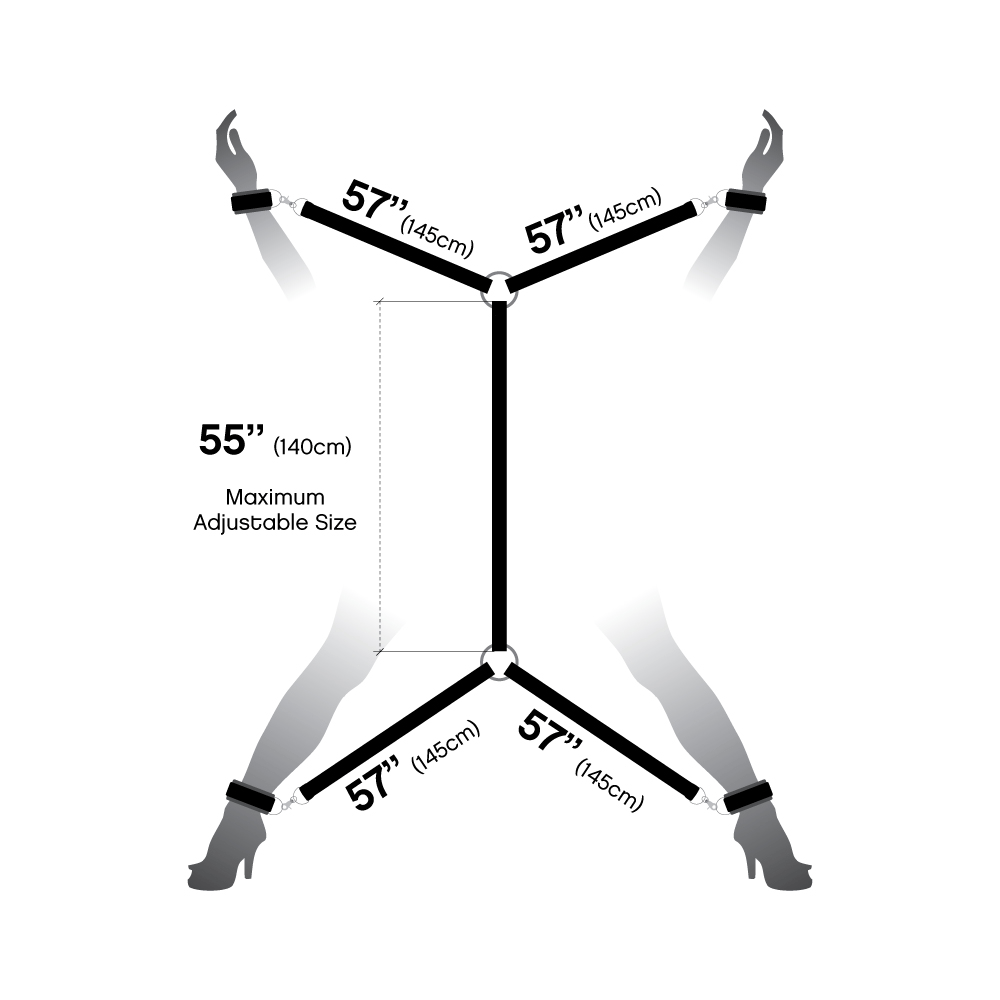 BR1 UNDER THE BED RESTRAI - BLACK BDSM NOBÜ   