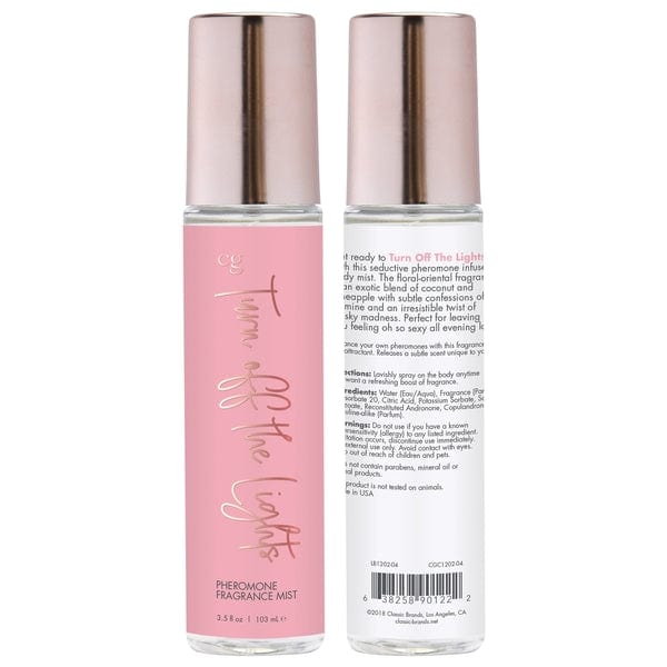 TURN OFF THE LIGHTS Fragrance Body Mist with Pheromones - Floral - Oriental 3.5oz | 103mL Lubes CG   