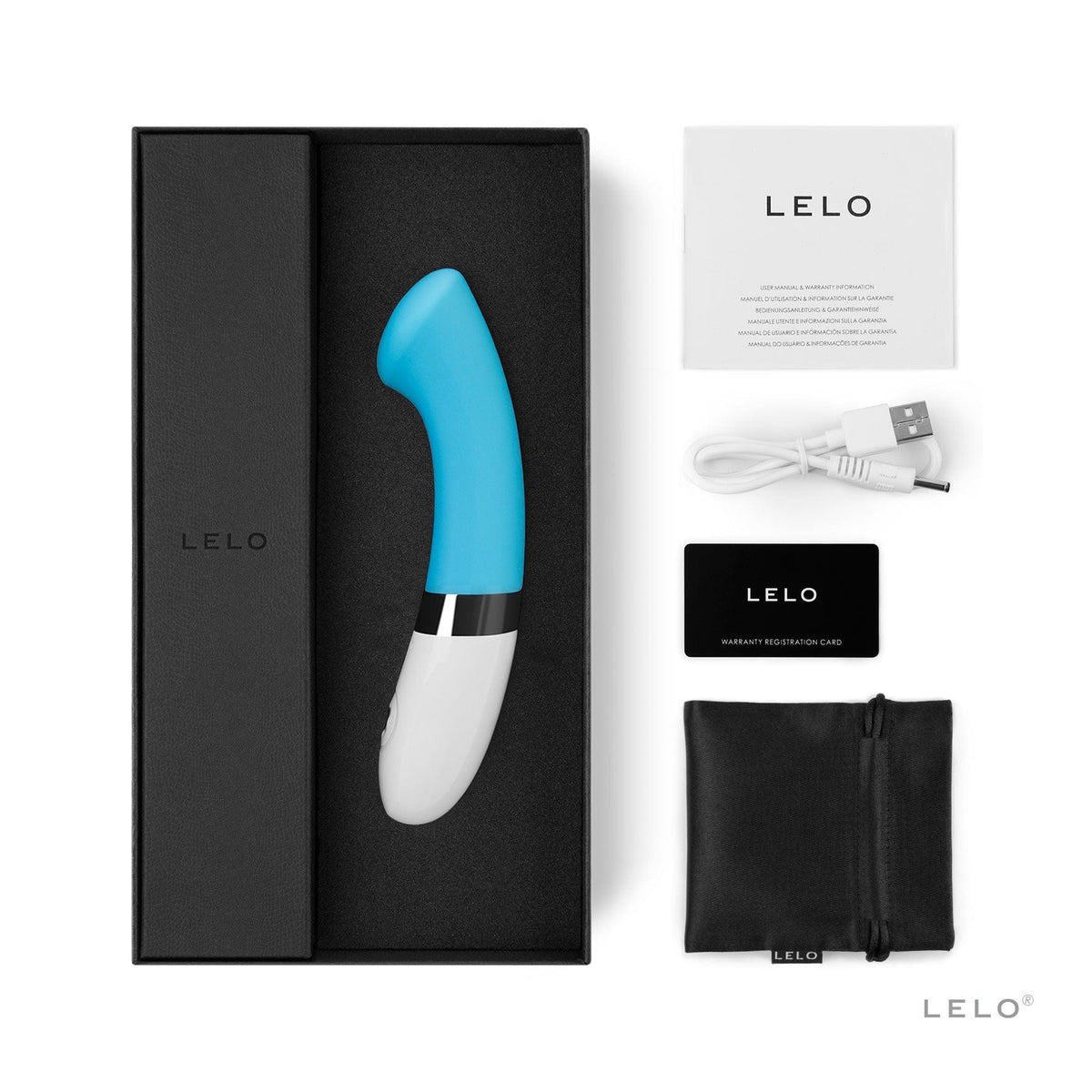 LELO GIGI 2 Waterproof G-Spot Vibrator - Turquoise Blue Vibrators Lelo   