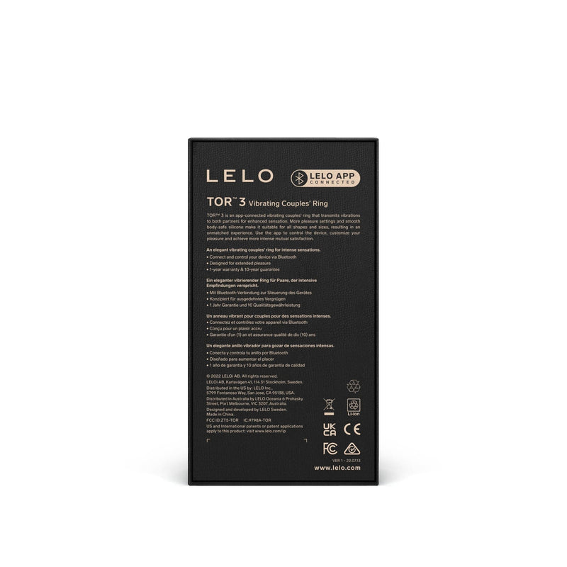 LELO TOR 3 Pleasure Ring - Black For Him Lelo   