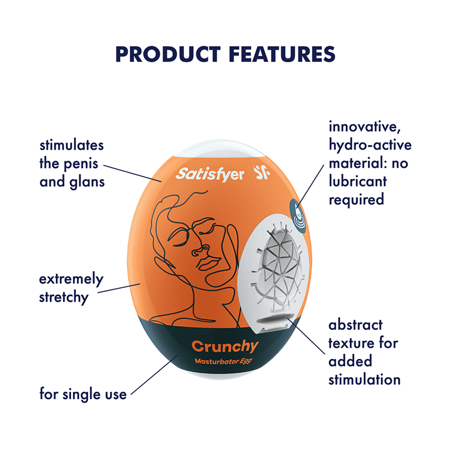 Masturbator Egg Single - Orange - Satisfyer For Him Satisfyer   