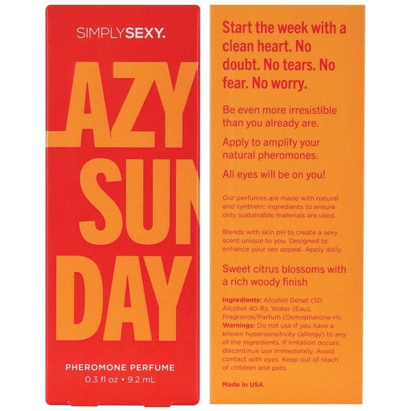 LAZY SUNDAY Pheromone Infused Perfume - Lazy Sunday 0.3oz | 9.2mL Lubes Simply Sexy   