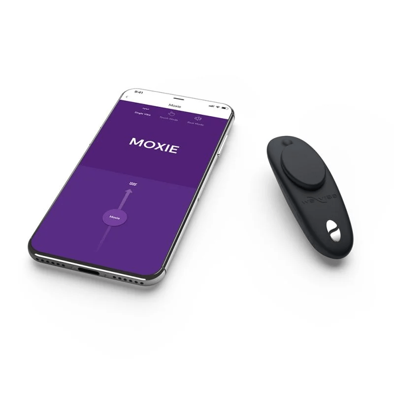 WE-VIBE MOXIE HANDS-FREE REMOTE OR APP CONTROLLED WEARABLE VIBRATOR - Satin Black Vibrators We-Vibe   